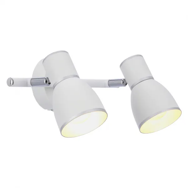 Nástenná lampa 2X40W E14 biela/chrómová FIDO