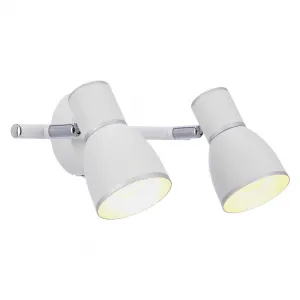 Nástenná lampa 2X40W E14 biela/chrómová FIDO