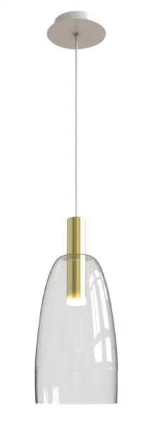 Závesná lampa Modena Ledea s bielou a zlatou LED 5W
