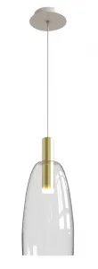Závesná lampa Modena Ledea s bielou a zlatou LED 5W