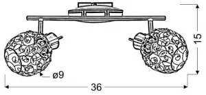 Nástenná lampa Horus Strip G9 chróm