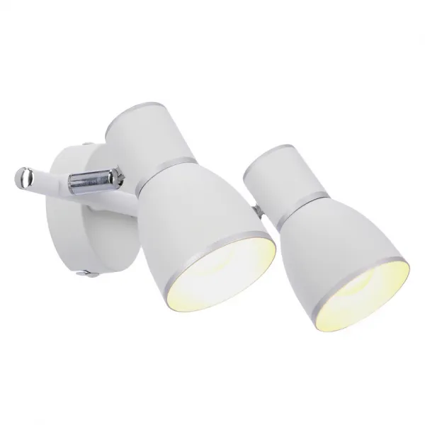 Nástenná lampa 2X40W E14 biela/chrómová FIDO