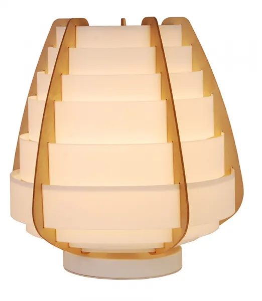 Stolová lampa béžová drevo+plast Nagoja Ledea