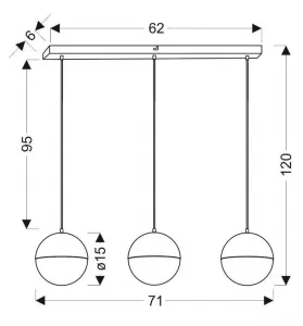 Závesná lampa čierna LED páska 5W Furni