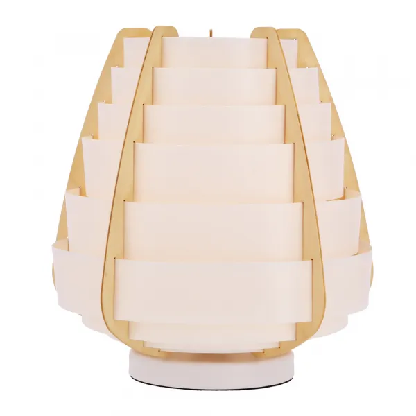 Stolová lampa béžová drevo+plast Nagoja Ledea