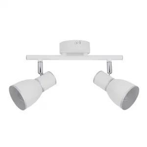 Nástenná lampa 2X40W E14 biela/chrómová FIDO