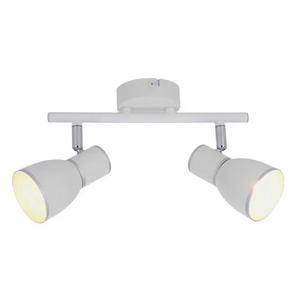Nástenná lampa 2X40W E14 biela/chrómová FIDO