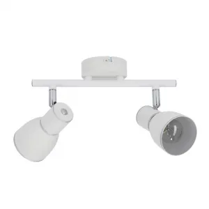 Nástenná lampa 2X40W E14 biela/chrómová FIDO