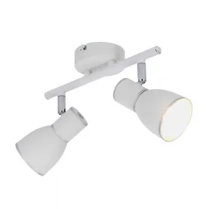 Nástenná lampa 2X40W E14 biela/chrómová FIDO