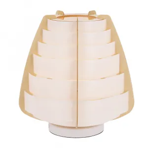 Stolová lampa béžová drevo+plast Nagoja Ledea