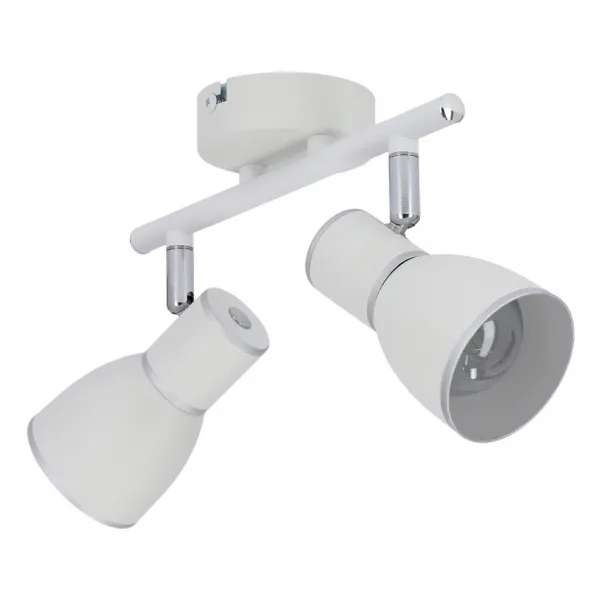 Nástenná lampa 2X40W E14 biela/chrómová FIDO