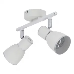 Nástenná lampa 2X40W E14 biela/chrómová FIDO
