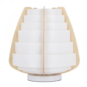Stolová lampa béžová drevo+plast Nagoja Ledea