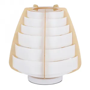 Stolová lampa béžová drevo+plast Nagoja Ledea