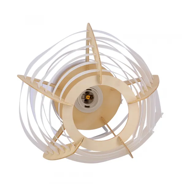 Stolová lampa béžová drevo+plast Nagoja Ledea