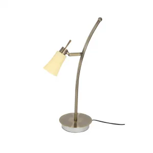 Stolová lampa 1xG9 55cm patina/biela Kroton