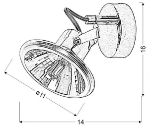 Nástenná lampa 1X3,5W G9 LED chróm MOON