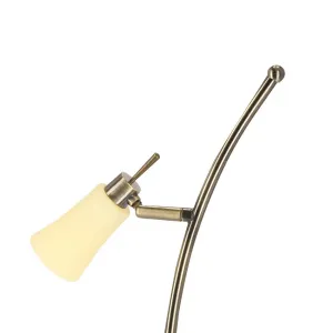 Stolová lampa 1xG9 55cm patina/biela Kroton