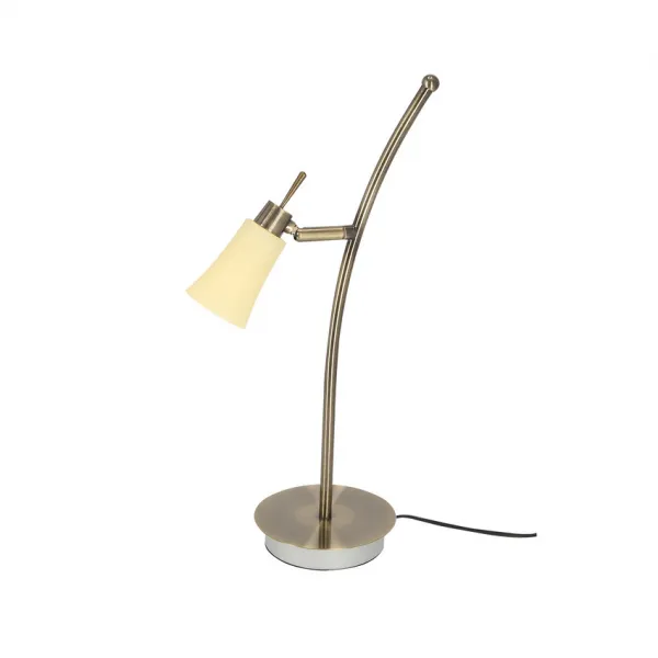 Stolová lampa 1xG9 55cm patina/biela Kroton