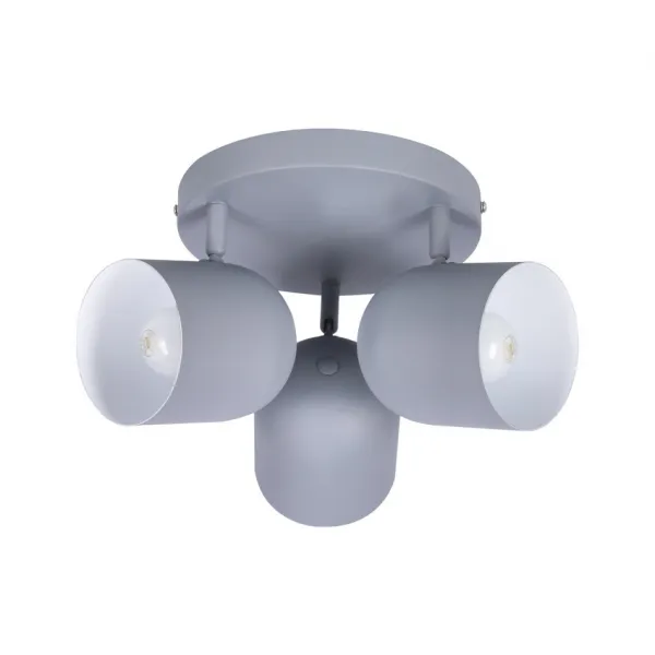 Stropná lampa 3xE27 sivá 32cm AZURO
