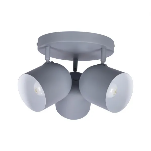 Stropná lampa 3xE27 sivá 32cm AZURO