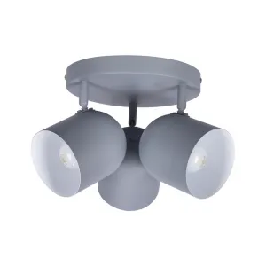 Stropná lampa 3xE27 sivá 32cm AZURO