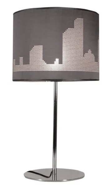 Stolová lampa Manhattan v sivej/chrómovej farbe