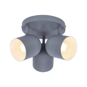 Stropná lampa 3xE27 sivá 32cm AZURO