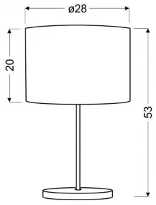 Stolová lampa Manhattan v sivej/chrómovej farbe