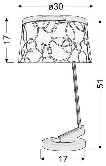 Stolná lampa biela/chróm Impresja