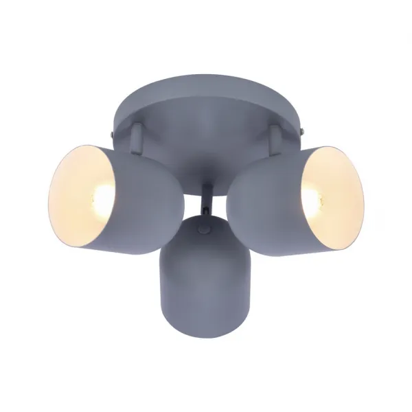 Stropná lampa 3xE27 sivá 32cm AZURO