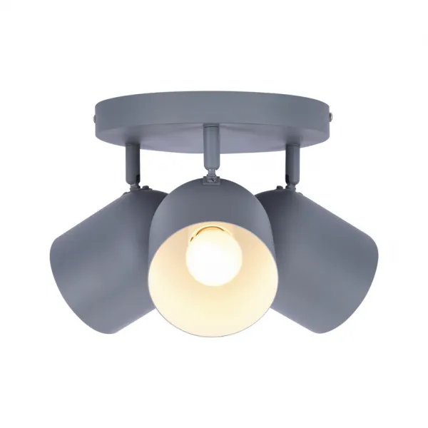 Stropná lampa 3xE27 sivá 32cm AZURO
