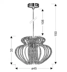 Závesná stropná lampa 1X60W E27 modrá IMPERIA