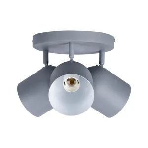 Stropná lampa 3xE27 sivá 32cm AZURO