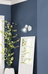 Nástenná lampa 1X40W E14 biele tienidlo chróm VERVE