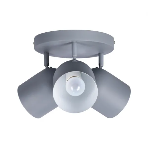 Stropná lampa 3xE27 sivá 32cm AZURO