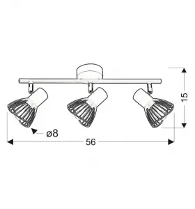 Nástenná lampa Fly e14 biela/chrómová