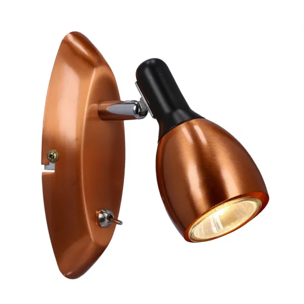 Nástenná lampa 1xGU10 medená CROSS