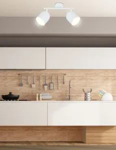 Nástenná/stropná pásová lampa biela 2xE27 Azuro