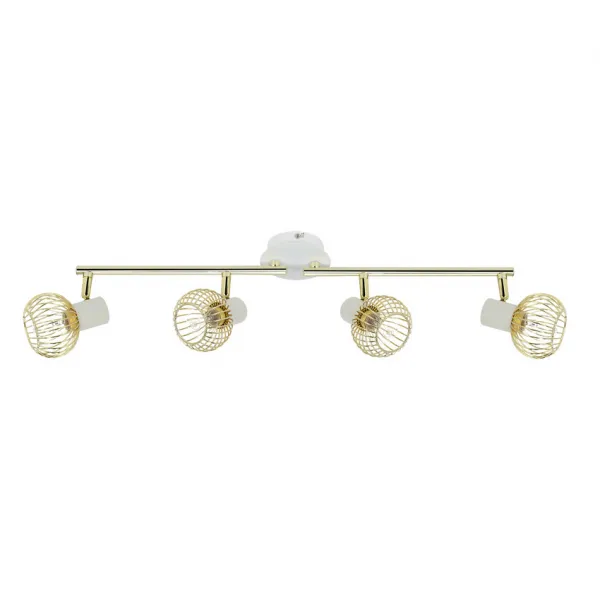 Nástenná lampa 4X40W E14 biela/zlatá OSLO