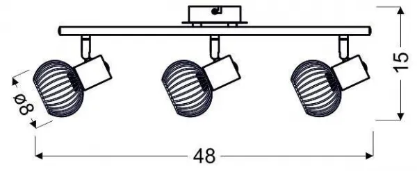 Nástenná lampa Oslo strip e14 čierna/chróm