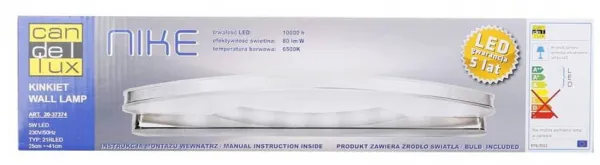 Nástenná lampa do kúpeľne chrómová studená biela LED 5W 41cm Nike