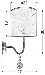 Nástenná lampa 1X60W E27 biela BRAVA