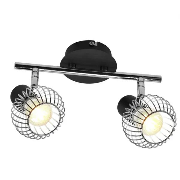 Nástenná lampa Oslo strip e14 čierna/chróm