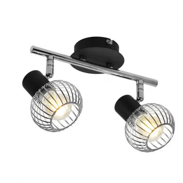 Nástenná lampa Oslo strip e14 čierna/chróm