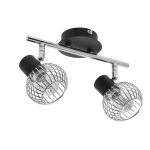 Nástenná lampa Oslo strip e14 čierna/chróm
