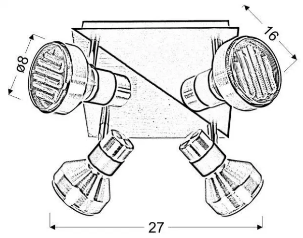 Stropná lampa Sortha GX53