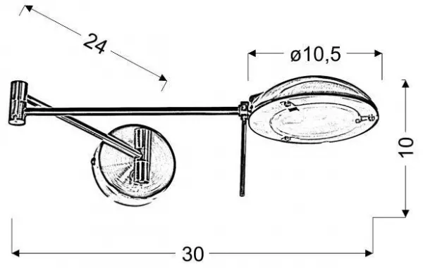 Saténová lampa na rameno G9