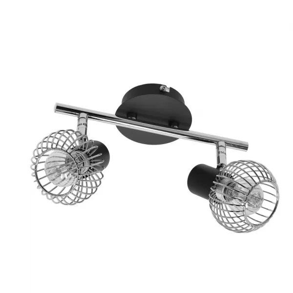 Nástenná lampa Oslo strip e14 čierna/chróm