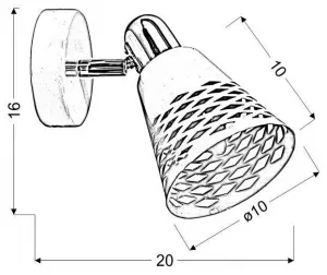 Nástenná lampa biela/chrómová nastaviteľná 1X40W E14 Discovery
